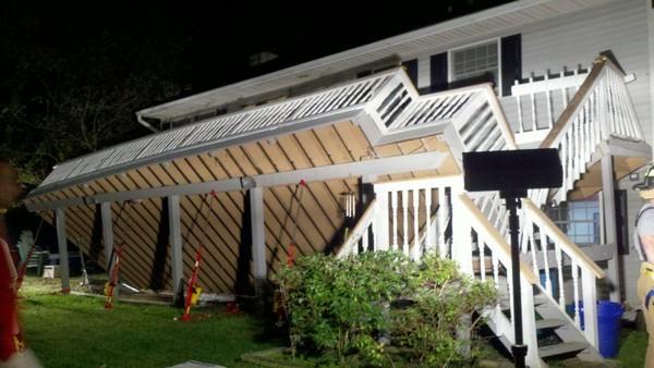 Deck collapse in Trappe Boro 